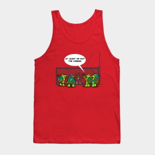 Funny Ninjas Hilarious Turtle Rat Trap Cartoon Tank Top